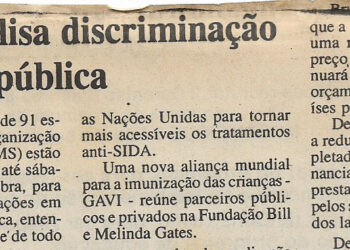 Organização Mundial da Saúde (OMS) analisa discriminação na saúde pública – 17 de Maio de 2000