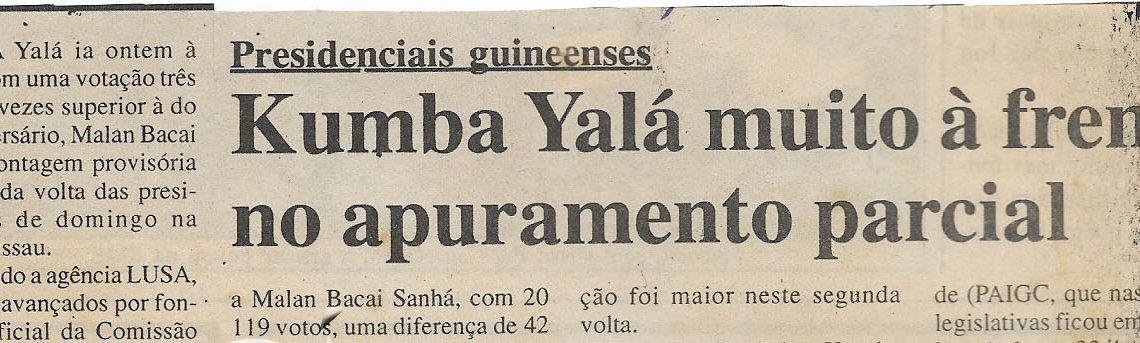 Kumba Yalá muito à frente no apuramento parcial – 18 de Janeiro de 2000