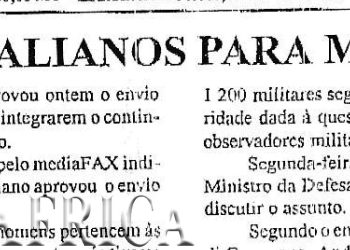 Militares italianos para Moçambique – 10 de Dezembro de 1992