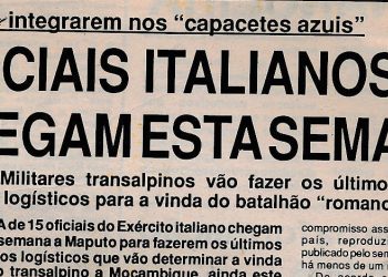 Para se integrarem nos “capacetes azuis” – Oficiais italianos chegam esta semana – 3 de Janeiro de 1993