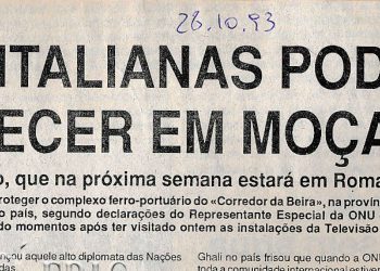Tropas italianas poderão permanecer em Moçambique – 28 de Outubro de 1993