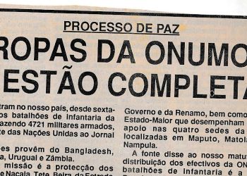 Tropas da Organização das Nações Unidas para Moçambique (ONUMOZ) já estão completas – 17 de Abril de 1993