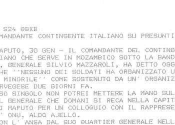 Mozambico – Comandante – Contingente italiano su presunti abusi – 30 de Janeiro de 1994