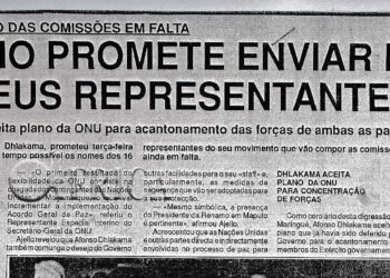 Para a formação das comissões em falta:  Renamo promete enviar nomes dos seus representantes – 14 de Janeiro de 1993