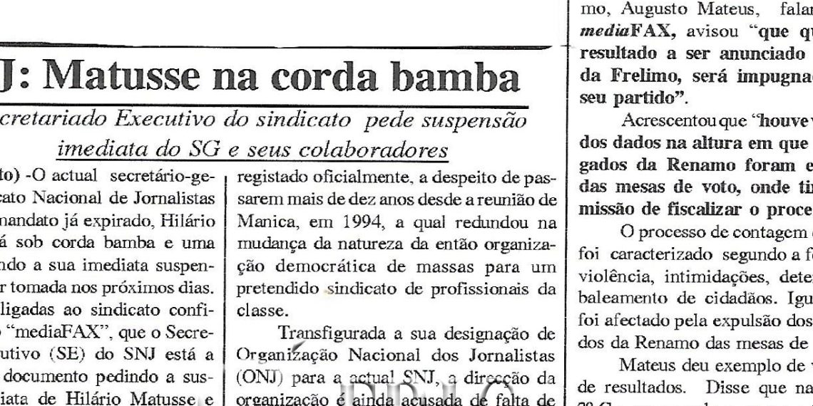 SNJ: Matusse na corda Bamba – 25 de Maio de 2005