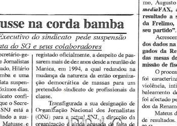 SNJ: Matusse na corda Bamba – 25 de Maio de 2005