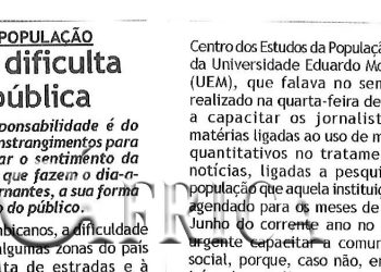 Pesquisa do Centro de Estudo e População: Falta de financiamento dificulta pesquisa de opinião pública – 27 de Maio de 2005