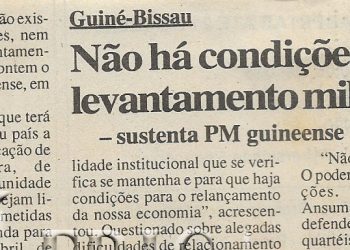 Guiné – Bissau: Não há condições para levantamento militar – 06 de Julho de 2000