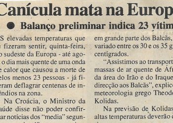Canícula mata na Europa: Balanço preliminar indica 23 vítimas – 2000