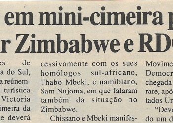 SADC em mini-cimeira para discutir Zimbabwe e RD Congo – 21 de Abril de 2000