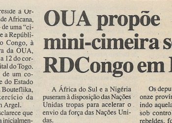 OUA propõe mini-cimeira sobre RDCongo em Lomé – 14 de Julho de 2000