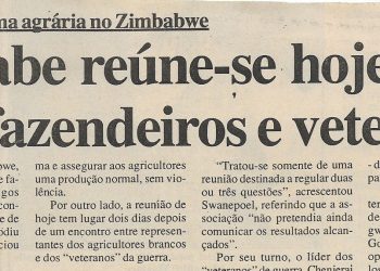 Crise da reforma agrária no Zimbabwe: Mugabe reúne-se com fazendeiros e veteranos – 12 de Maio de 2000