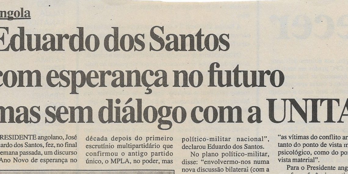 Angola: Eduardo dos Santos com esperança no futuro mas sem diálogo com a UNITA – 01 de Janeiro de 2001
