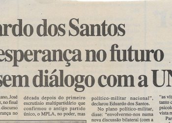 Angola: Eduardo dos Santos com esperança no futuro mas sem diálogo com a UNITA – 01 de Janeiro de 2001