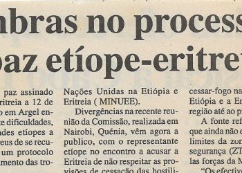 Sombras no processo de paz etíope-eritreu – 04 de Janeiro de 2001