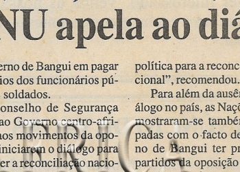 Organização das Nações Unidas (ONU) apela diálogo na República Centro-Africana (RCA) – 26 de Janeiro de 2001