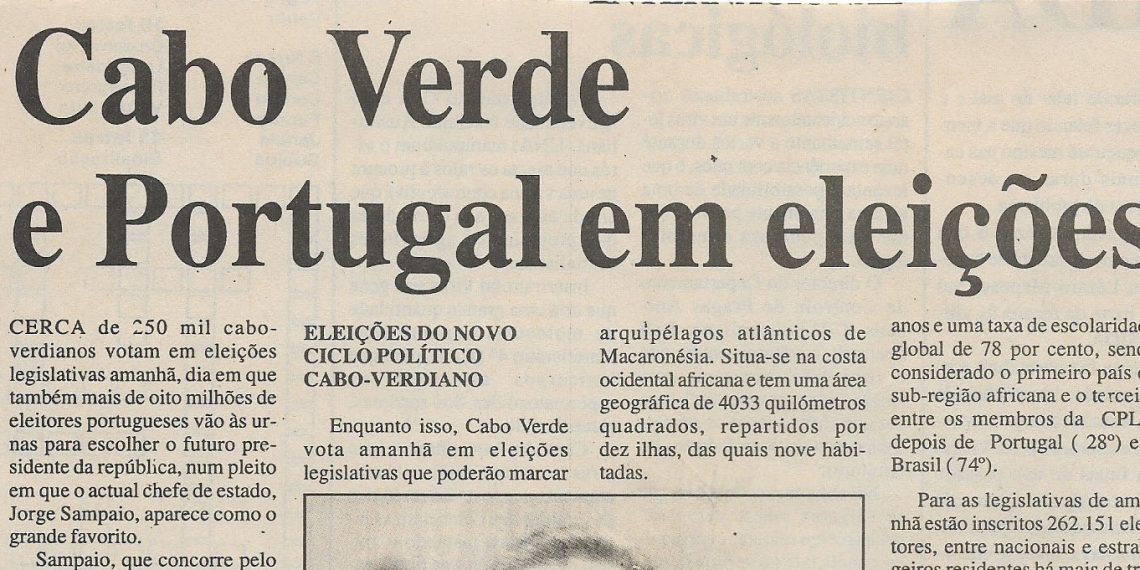 Cabo Verde e Portugal em eleições – 13 de Janeiro de 2001