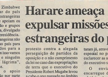 Harare ameaça expulsar missões estrangeiras do país – 15 de Fevereiro de 2001