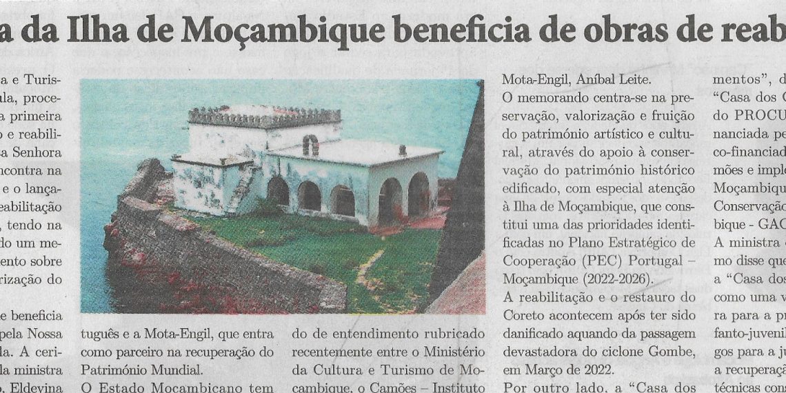Fortaleza da Ilha de Moçambique beneficia de obras de reabilitação – 28 de Fevereiro de 2023