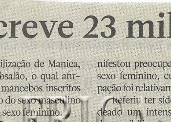 Manica inscreve 23 mil jovens – 04 de Março de 2023