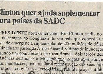 Clinton quer ajuda suplementar para países da SADC – 24 de Abril de 2000