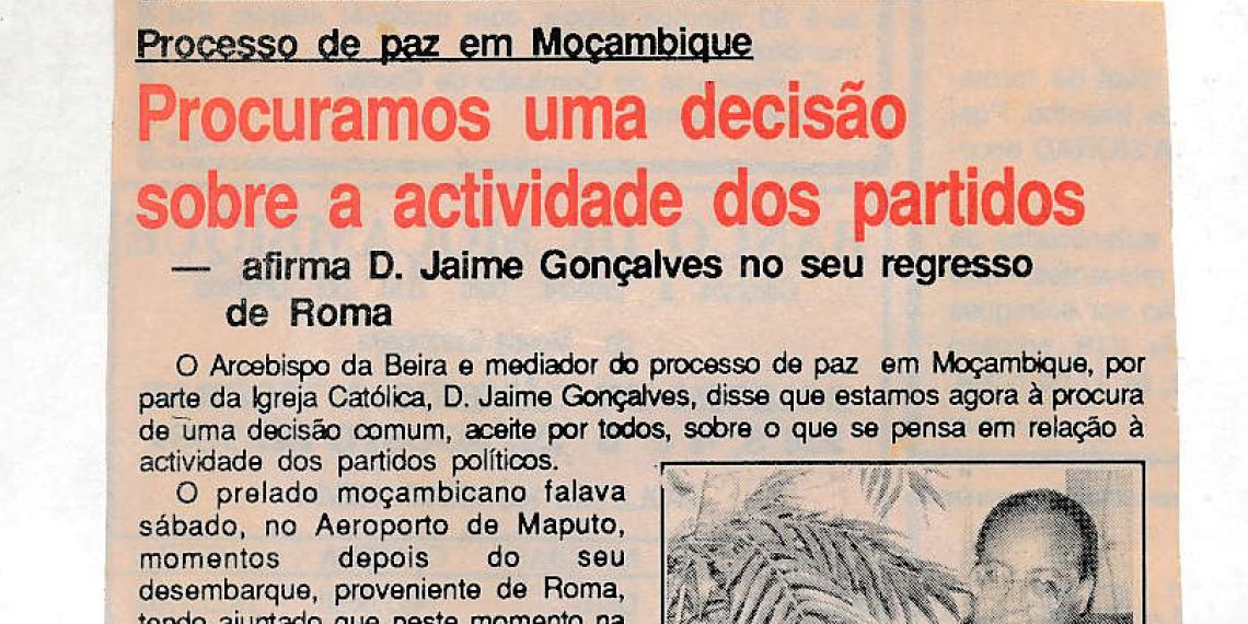 Processo de paz em Moçambique: Procuramos uma decisão sobre a actividade dos partidos – 05 de Agosto de 1991