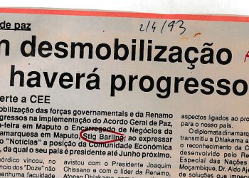 Sem desmobilização não haverá progressos – adverte Comunidade Económica Europeia (CEE) – 02 de Abril de 1993