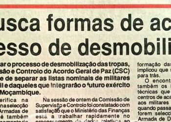 Comissão de Supervisão e Controlo (CSC) busca formas de acelerar o processo de desmobilização – 26 de Julho de 1994