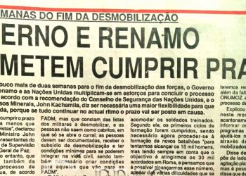 A duas semanas do fim da desmobilização: Governo e Renamo prometem cumprir prazos – 28 de Julho de 1994