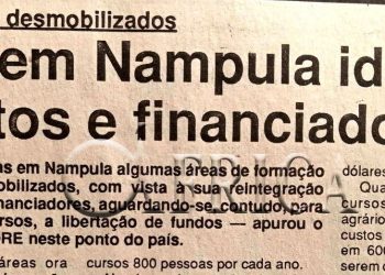 Reintegração de desmobilizados: Comissão de Reintegração (CORE) em Nampula identifica projectos e financiadores – 12 de Agosto de 1994