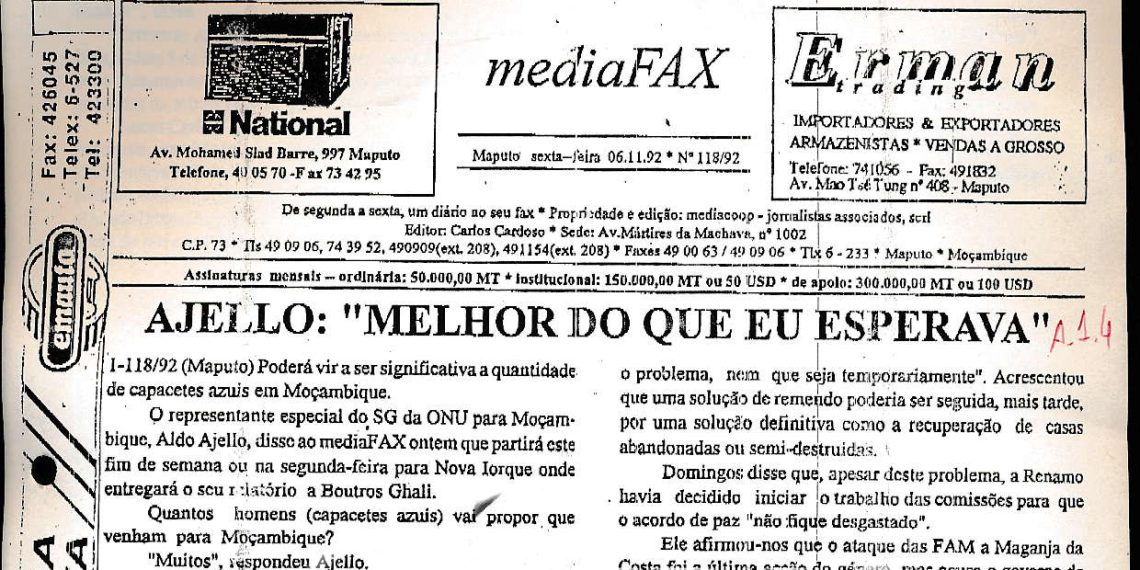 Ajello: “Melhor do que eu esperava” – 06 de Novembro de 1992