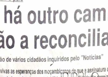Não há outro caminho senão a reconciliação – 01 de Outubro de 1992