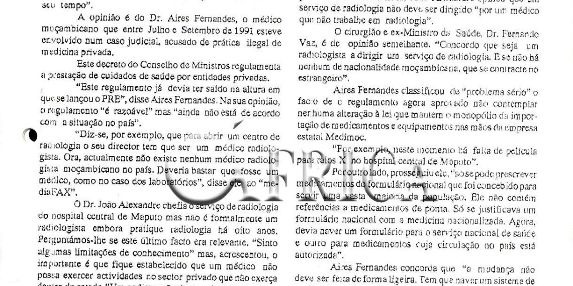 Reacções a um regulamento (sobre Medicina) – 15 de Junho de 1992
