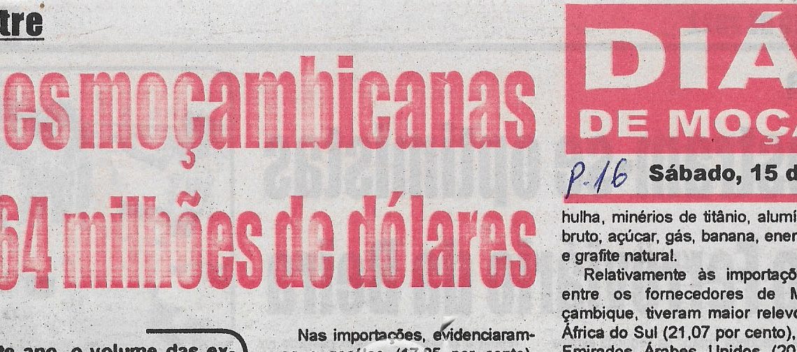No segundo trimestre: Exportações moçambicanas atingem 2.164 milhões de dólares – 15 de Outubro de 2022