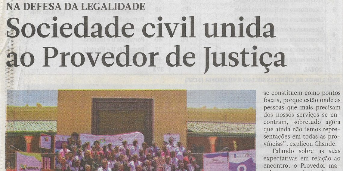 Na defesa da legalidade: Sociedade civil unida ao Provedor de Justiça – 10 de Outubro de 2022