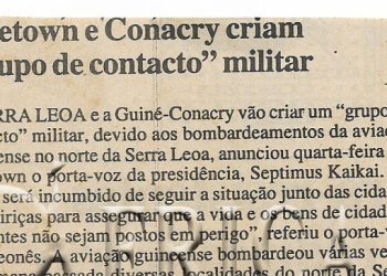 Freetown e Conacry criam ˝grupo de contactȍ militar – 02 de Fevereiro de 2001