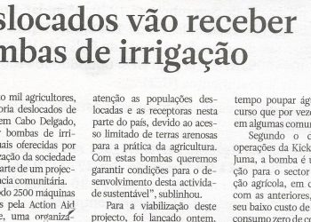 Deslocados vão receber bombas de irrigação – 17 de Fevereiro de 2023