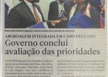 Abordagem Integrada em Cabo Delgado: Governo conclui avaliação das prioridades – 20 de Fevereiro de 2023