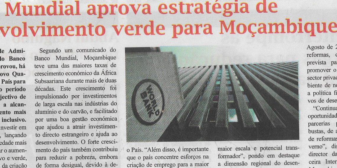Banco Mundial aprova estratégia de desenvolvimento verde para Moçambique – 01 de Março de 2023