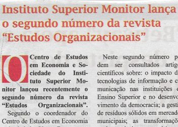 Instituto Superior Monitor lança o segundo número da revista “Estudos Organizacionais” – 01 de Março de 2023