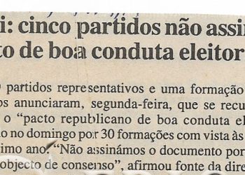 Mali:  cinco partidos não assinam pacto de boa conduta eleitoral – 14 de Fevereiro de 2001