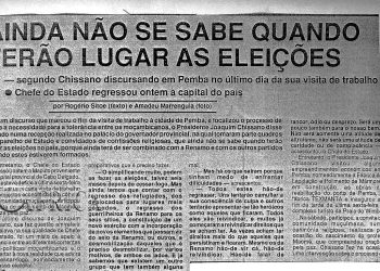 Ainda não se sabe quando terão lugar as eleições – 18 de Novembro de 1991