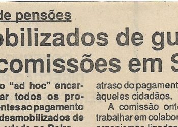 Desmobilizados de guerra criam comissões em Sofala – 14 de Novembro de 1994