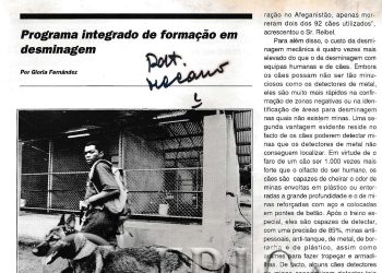 Programa integrado de formação em desminagem – Fevereiro de 1994