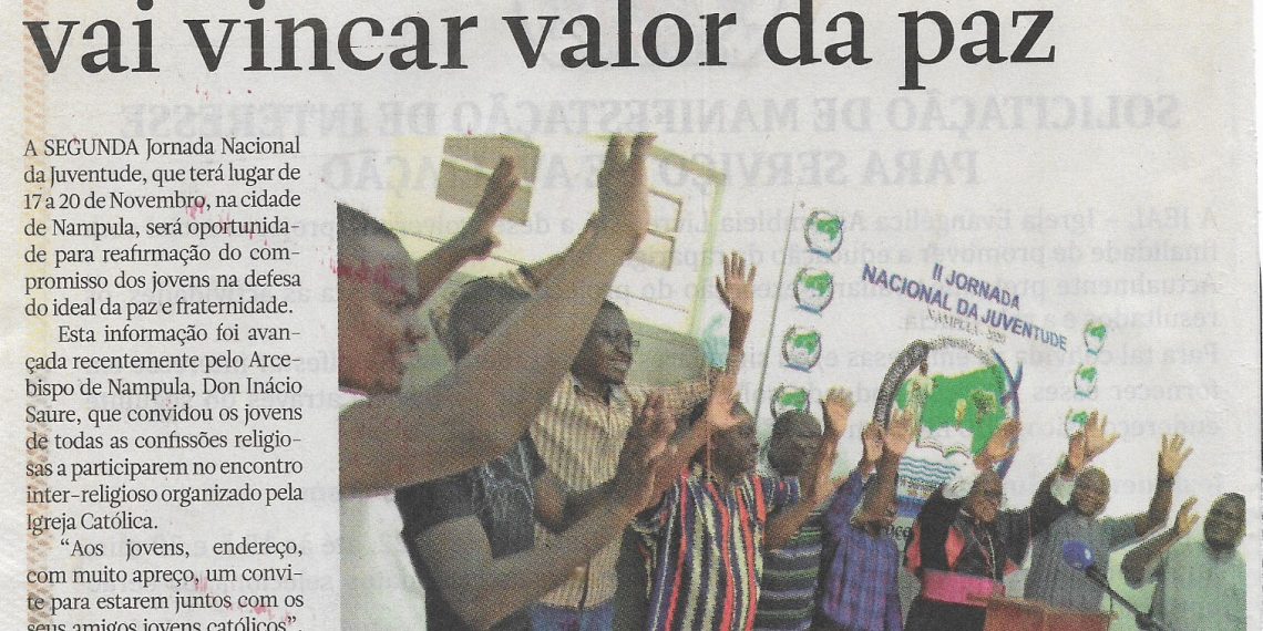 Jornada a decorrer em Nampula: Juventude religiosa vai vincar valor da paz – 11 de Outubro de 2022