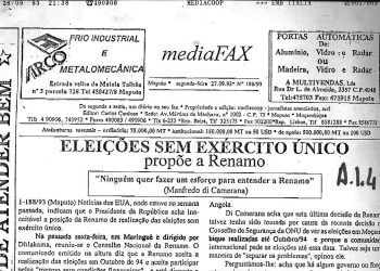 Eleições sem exército único: propõe Renamo – 27 de Setembro de 1993