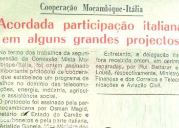 Cooperação Moçambique-Itália: Acordada participação italiana em alguns grandes projectos – 04 de Maio de 1981