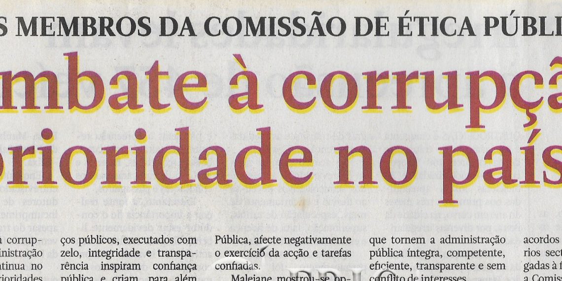 Primeiro-ministro aos membros da Comissão de Ética Pública: Combate à corrupção é prioridade no país – 08 de Abril de 2022