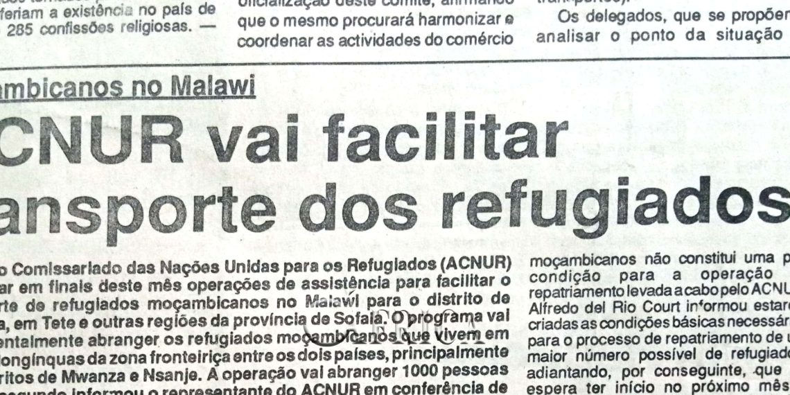 Moçambicanos no Malawi: ACNUR vai facilitar transporte dos refugiados – 22 de Junho de 1994