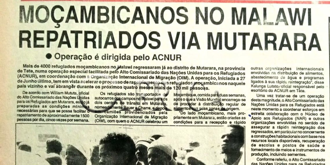Moçambicanos no Malawi repatriados via Mutarara – 15 de Julho de 1994